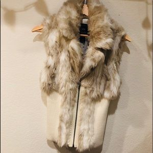 Cream Fur Vest